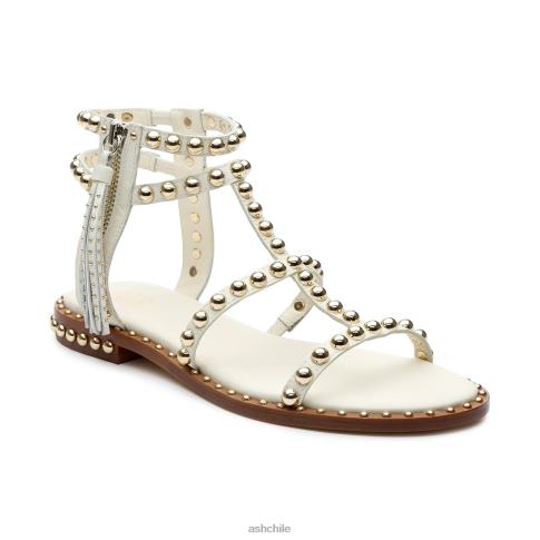 sandalias planas con borlas mujer prístino R0R6269 ASH sandalias